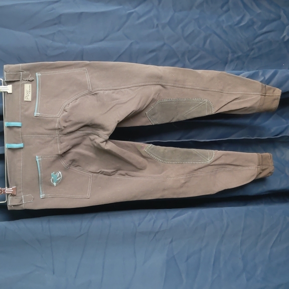 Piper by SmartPak riding breech, 30R, mauve, grey and blue - Picture 2 of 3